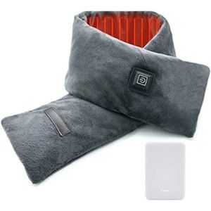 LHOTSE RECHARGABLE ELECTRIC NECK HEATING PAD/SCARF FOR QUICK HEAT IN GRAY